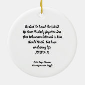 Bible Verse CHRISTMAS ACCENT Original Artwork Keramik Ornament (Hinten)