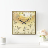 Bible Verse Clock - Er hat alles beauti gemacht Quadratische Wanduhr (Zuhause)