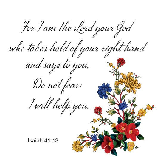 Bible Verse Coffee Tasse - Isaiah 41:13