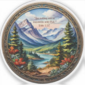 Bible Verse Custom-Cut Vinyl Sticker (Vorderseite)