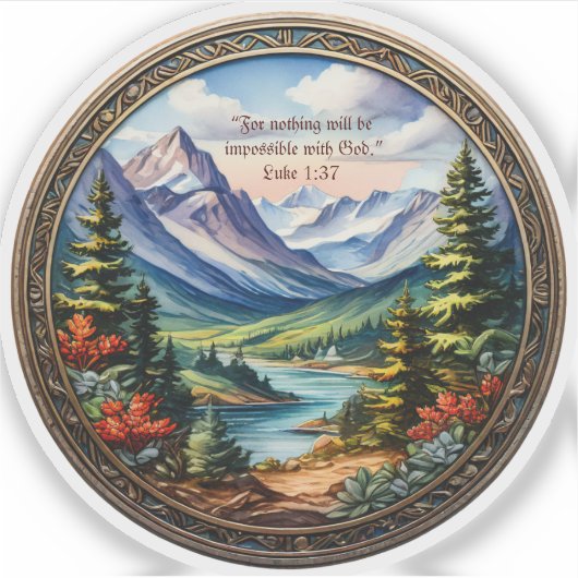 Bible Verse Custom-Cut Vinyl Sticker (Vorderseite)