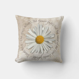 Bible Verse Daisy Blume - Christlich - Isaiah 40:8 Kissen