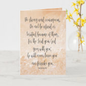 Bible Verse Deuteronomie 31:6 stark inspirieren Karte (Gelbe Blume)