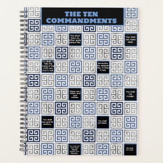 Bible Verse Die zehn Gebote griechische Kunst Planer