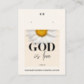 Bible Verse Earring Display Holder Card Visitenkarte (Vorderseite)