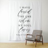 Bible Verse Elegant Calligraphy Wedding Backdrop  Wandteppich (Beispiel)