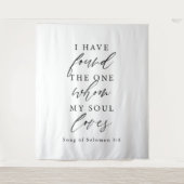 Bible Verse Elegant Calligraphy Wedding Backdrop  Wandteppich (Vorderseite)