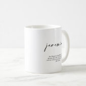 Bible Verse Elegant Kaffeetasse (VorderseiteRechts)