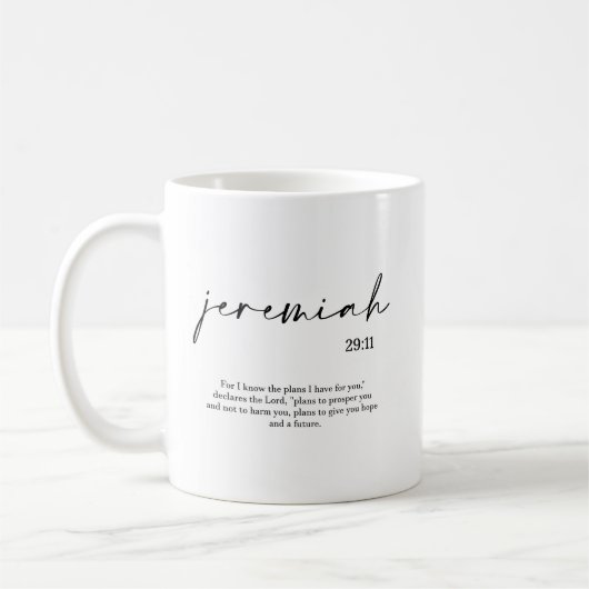 Bible Verse Elegant Kaffeetasse (Links)