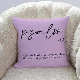 Bible Verse Elegante Lavender Kissen