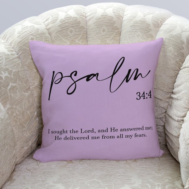 Bible Verse Elegante Lavender Kissen (Von Creator hochgeladen)