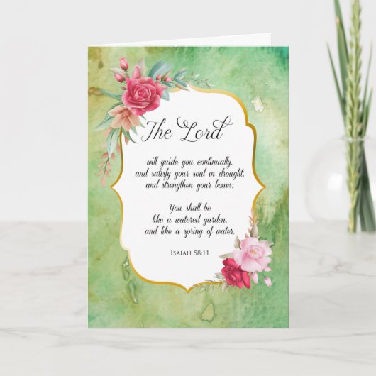 BIble Verse Ermutigung Rose Sympathy Card Dankeskarte (Vorderseite)