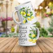 Bible Verse Floral Lemon Mug Kaffeetasse
