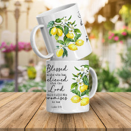 Bible Verse Floral Lemon Mug Kaffeetasse