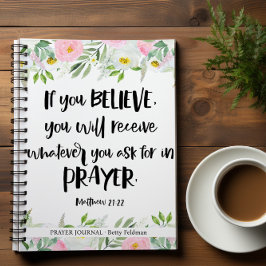 Bible Verse Floral Prayer Journal Notizblock