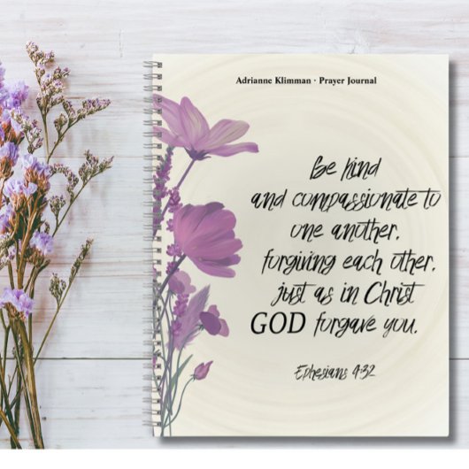 Bible Verse Floral Prayer Journal Notizblock