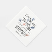 Bible verse Floral Serviette (Ecke)