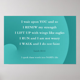 Bible Verse for Health zitiert Isaiah Poster