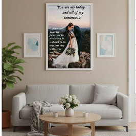 Bible Verse Genesis 2:24 Romantic Wedding Acryl Wandkunst