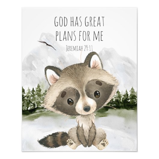 Bible Verse God Has Great Plans for Me Fotodruck (Vorne)