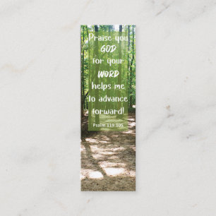 Bible Verse GOD's Wort führt mir Mini-Lesezeichen Telefonnummerkarte