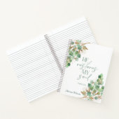 Bible Verse Green Gold Leaves  Notizblock (Innenseite)