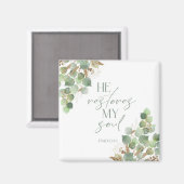 Bible Verse Greenery Psalm Magnet (Vorderseite/Rückseite)
