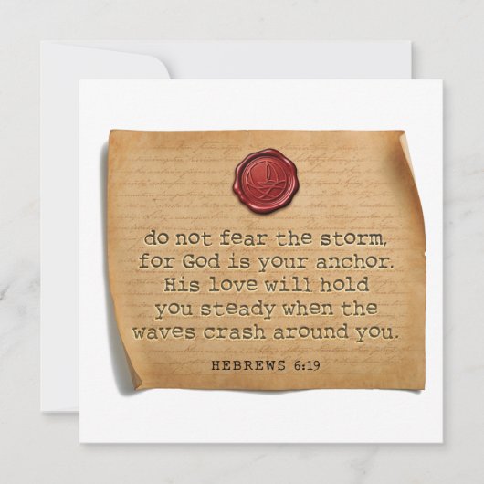 BIBLE VERSE - Hebrews 6:19 - Personalized Notecard Mitteilungskarte (Vorderseite)
