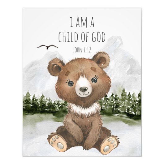 Bible Verse I am a Child of God John 1 Fotodruck (Vorne)