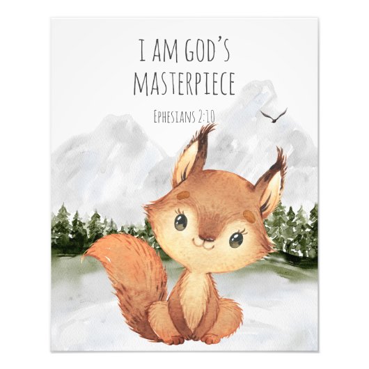 Bible Verse I am God's Masterpiece Fotodruck (Vorne)