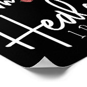 Bible Verse I Bin heilt 1 Peter 2:24 Rose Blume Poster (Ecke)