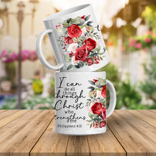 Bible Verse I can Do all Things Coffee Mug Kaffeetasse
