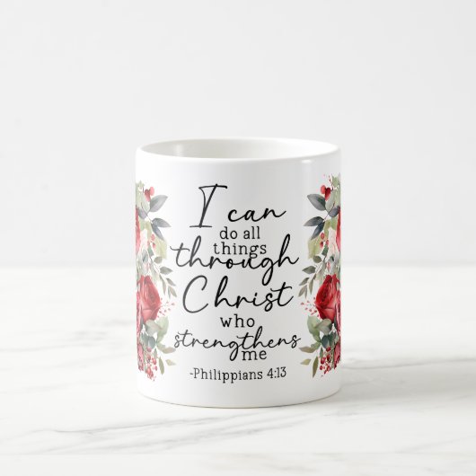 Bible Verse I can Do all Things Coffee Mug Kaffeetasse (Mittel)
