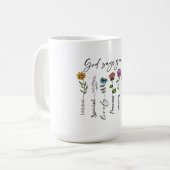 Bible Verse Inspiration Wildblume Christliches Zit Kaffeetasse (Vorderseite Links)