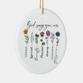 Bible Verse Inspiration Wildblume Christliches Zit Keramik Ornament (Rechts)