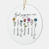 Bible Verse Inspiration Wildblume Christliches Zit Keramik Ornament (Links)