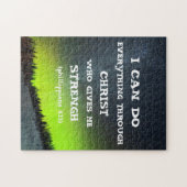 Bible Verse Inspiration Zitat-Skript Jigsaw Puzzle (Horizontal)