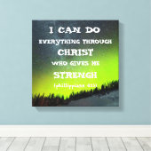 Bible Verse Inspiration Zitat-Skripte Leinwanddruck (Insitu (Holzboden))