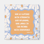 Bible Verse Inspirational Quote Scripture Daisy Magnet (Vorne)