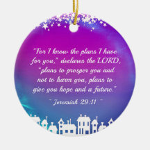 Bible Verse Jeremiah 29:11 Christmas Village