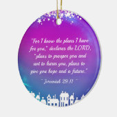 Bible Verse Jeremiah 29:11 Christmas Village Keramik Ornament (Links)