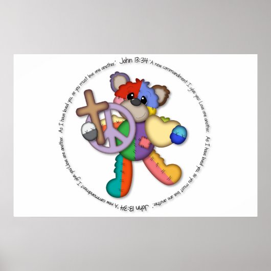 Bible Verse John 13 "Liebe One Another" Poster (Vorne)