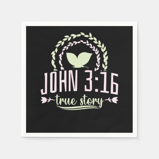 Bible Verse John 316 True Story Serviette (Vorderseite)