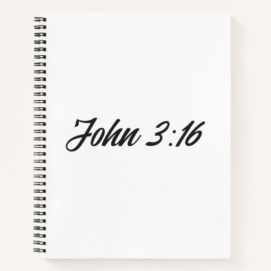 Bible Verse John 3:16 Notizblock (Vorderseite)