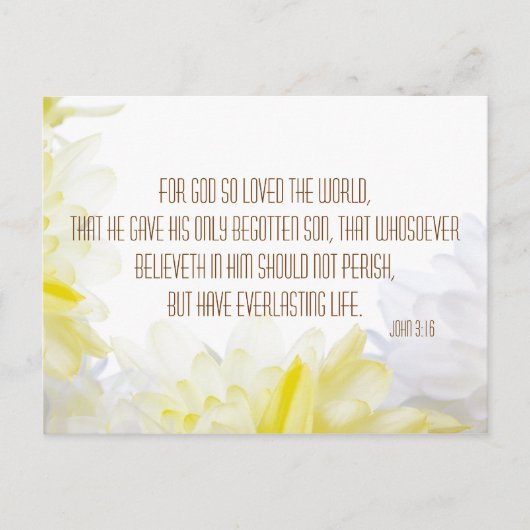Bible Verse John 3.16 Postkarte (Vorderseite)