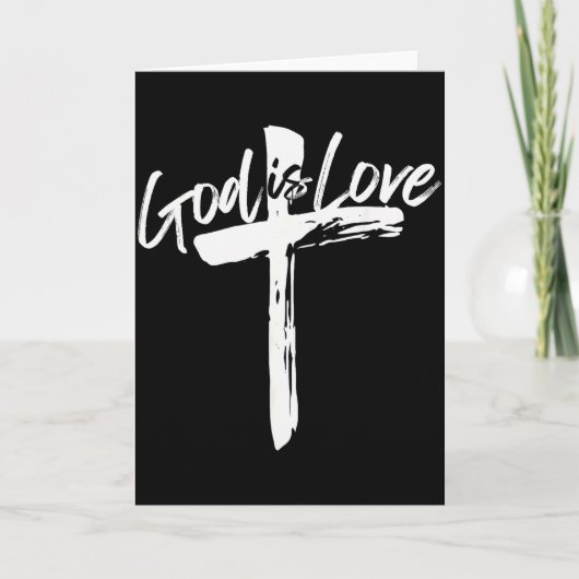 Bible Verse John 4_8 God Is Love Christian Faith Karte (Vorderseite)
