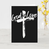 Bible Verse John 4_8 God Is Love Christian Faith Karte (Gelbe Blume)
