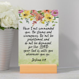 Bible Verse Joshua Card Tischnummer