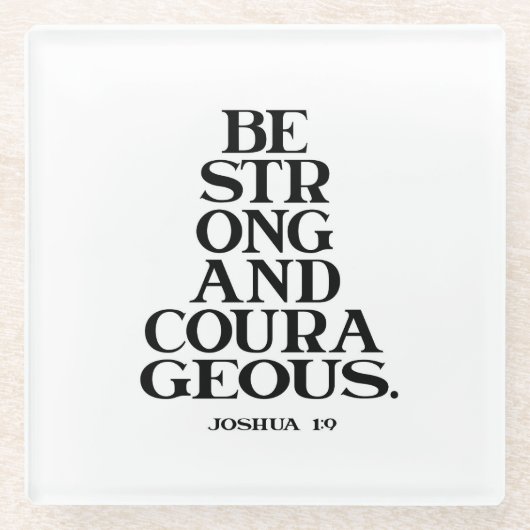 Bible verse Joshua Glasuntersetzer (Vorderseite)