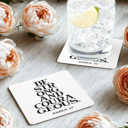 Bible verse Joshua  Rechteckiger Pappuntersetzer